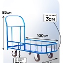 Платформенная тележка Промышленник 1000х600 ПБМ-6.10 160 мм с бортиком фото 2