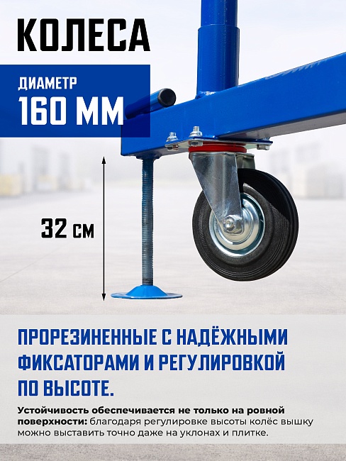 Вышка-тура Промышленник ВСП Пром 1.6×2.0, 12.4 м фото 6