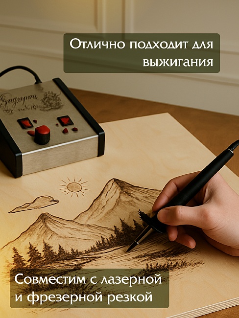 Фанера Промышленник 480х460х10мм, береза, упаковка 1 шт фото 5