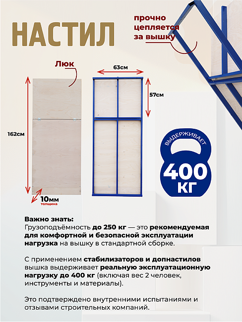 Вышка-тура ВСП Пром 0.7х1.6, 2.8 м фото 6