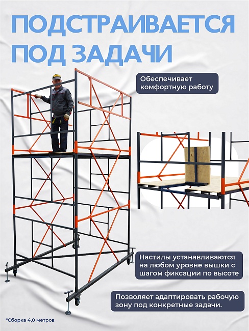 Вышка-тура TeaM ВСП 1.6х2.0, 6.4 м фото 7